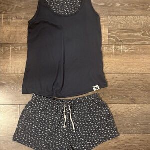 Women's Navy Tank and Shorts Sleepwear Set